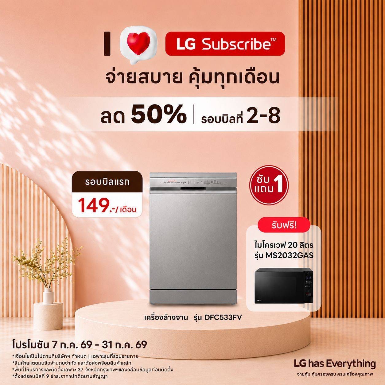 LG เครื่องล้างจาน รุ่น DFC533FV